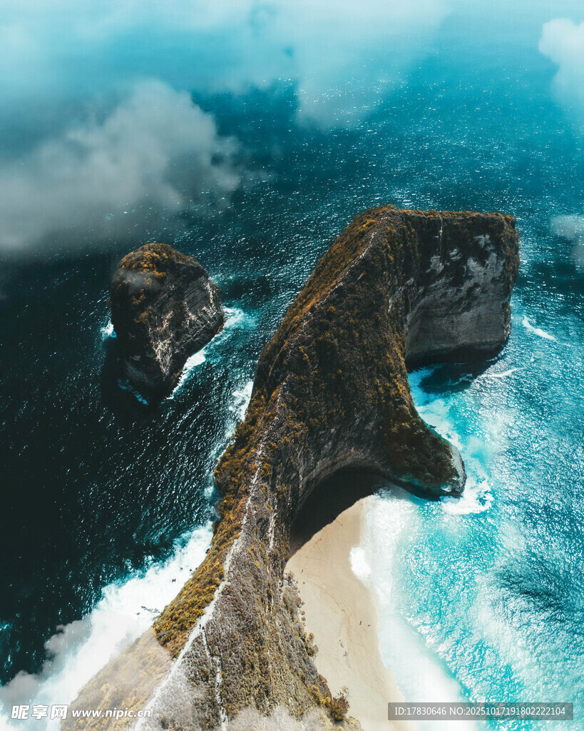 壮观海岛海岸风景
