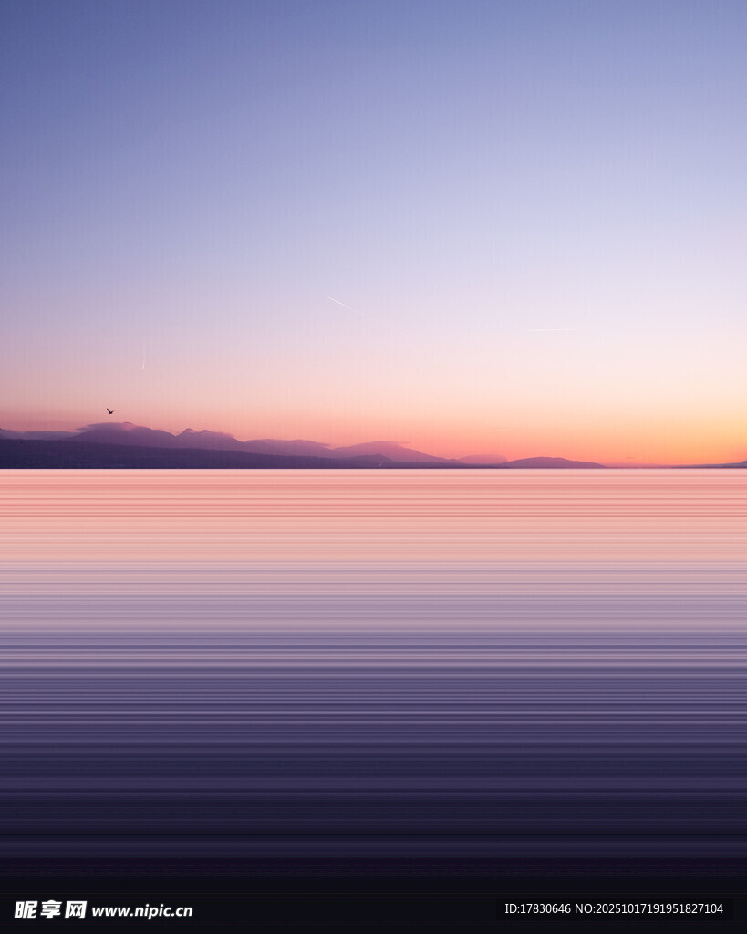 海上绚丽日出景色