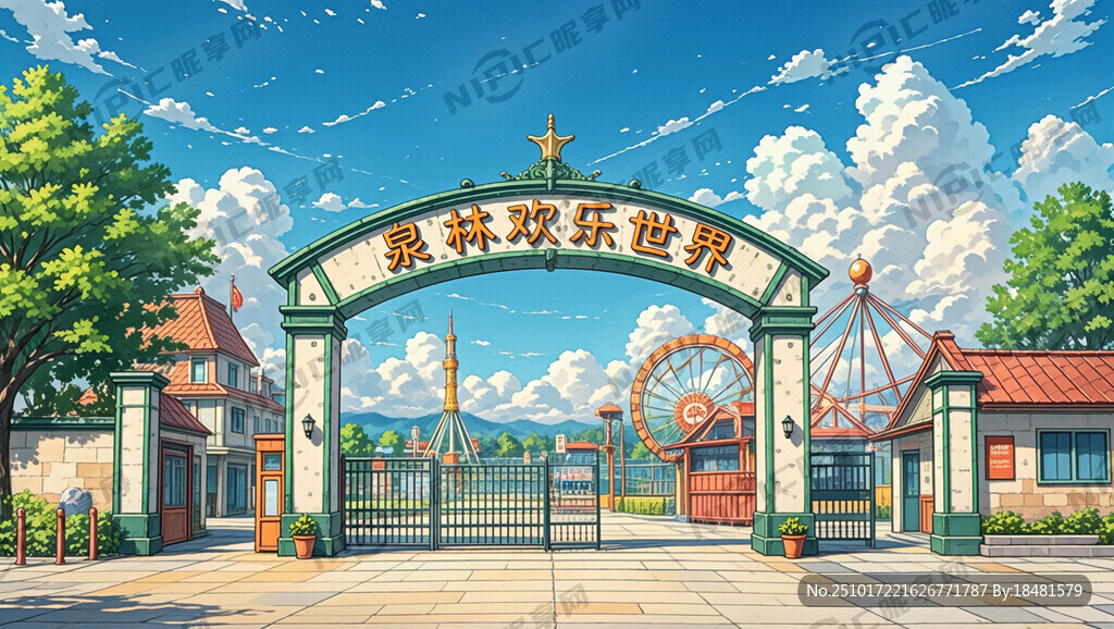 生成一个游乐场的大门