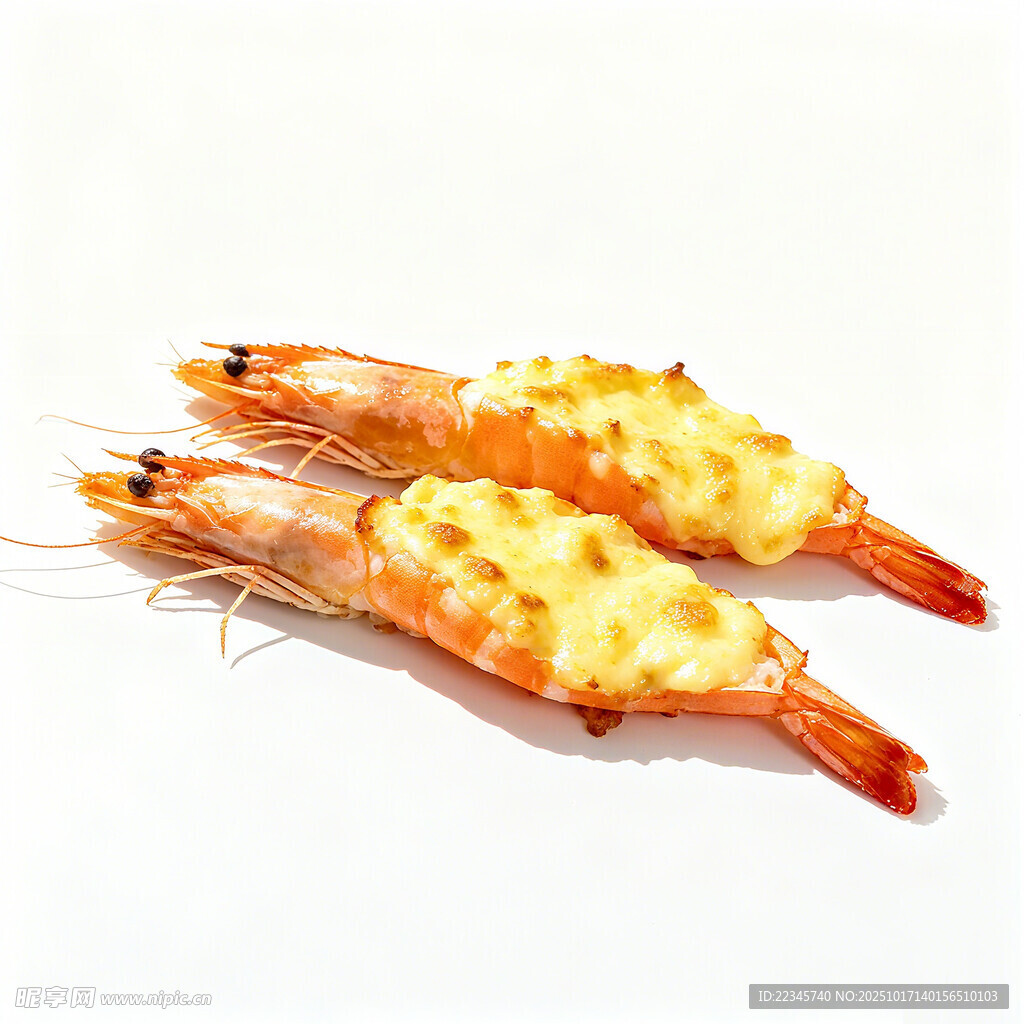 芝士焗大虾美味诱人