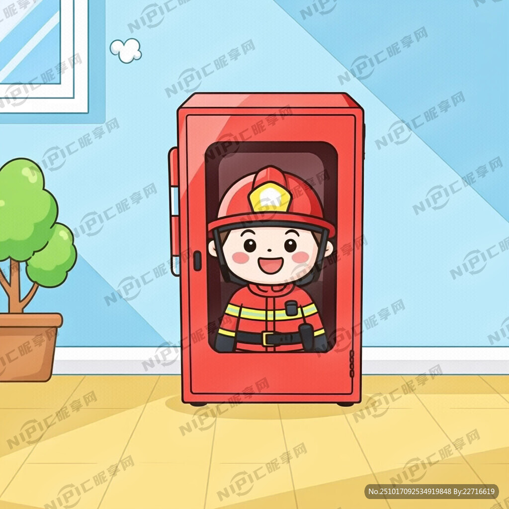 卡通消防箱
