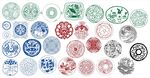 圆形花边 边框 传统图案 花纹