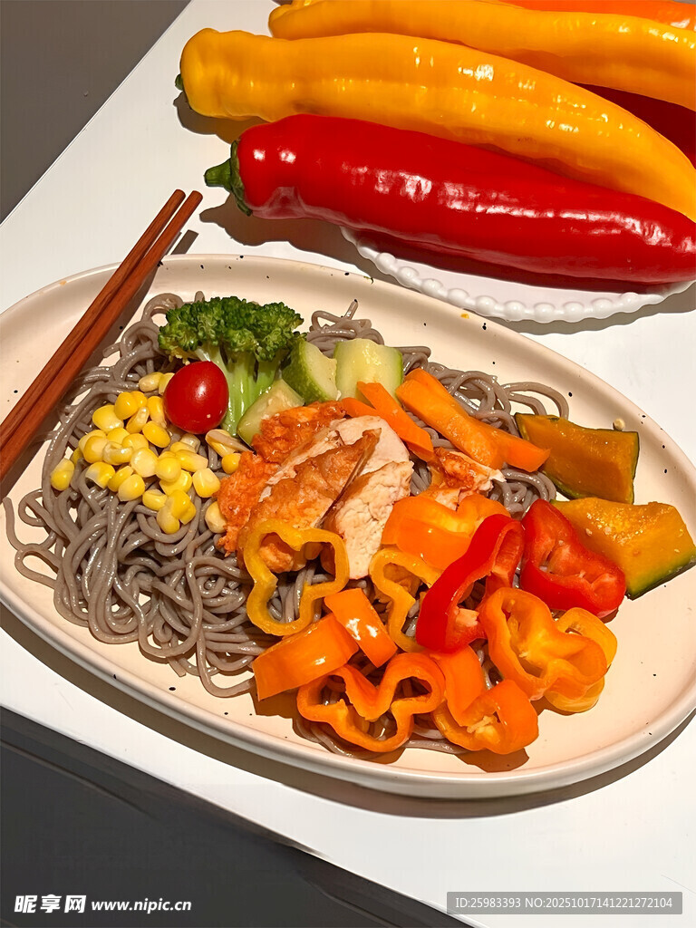 蔬菜拌面