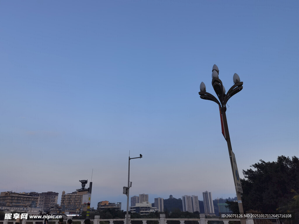 城市中独特造型的路灯