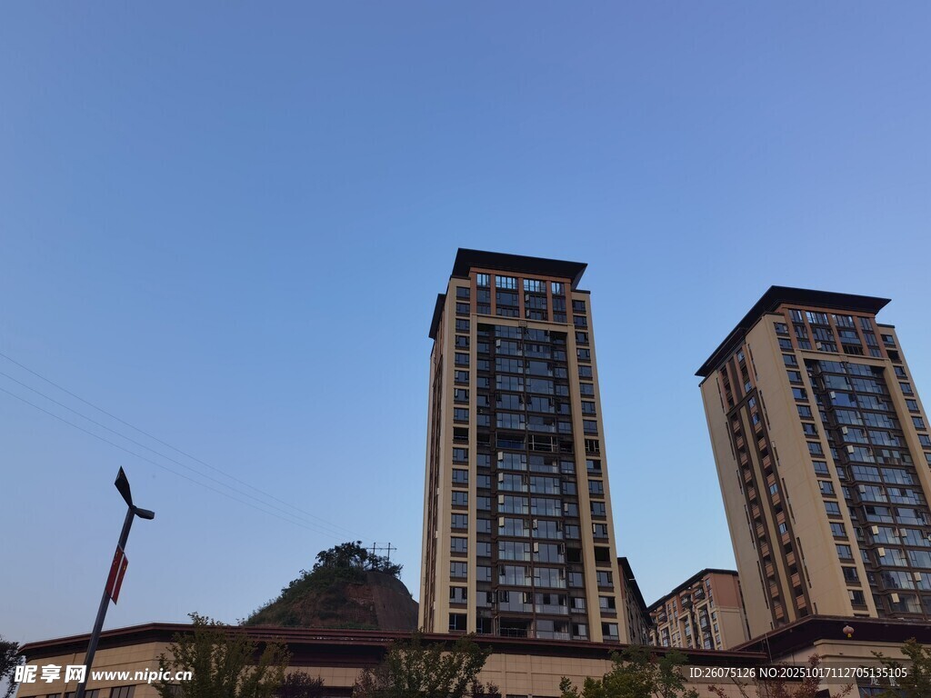 现代高层住宅建筑群