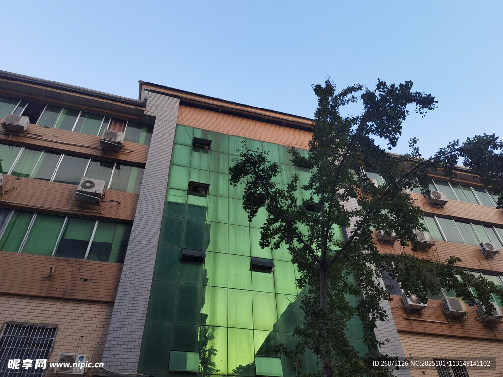现代玻璃外墙办公建筑