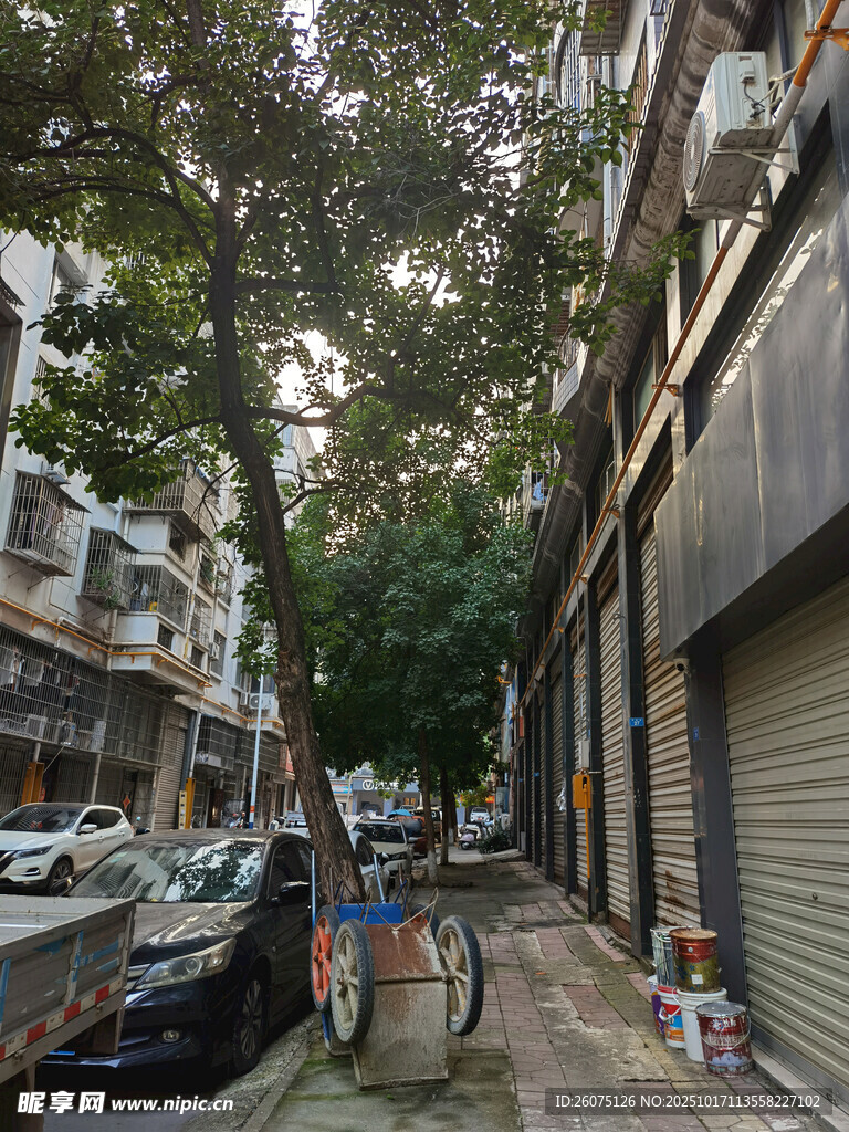 安静小巷的日常景象