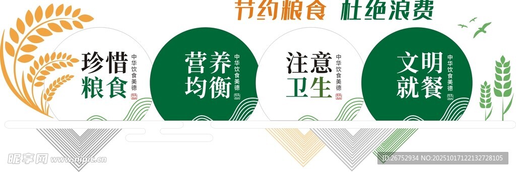 节约粮食形像墙