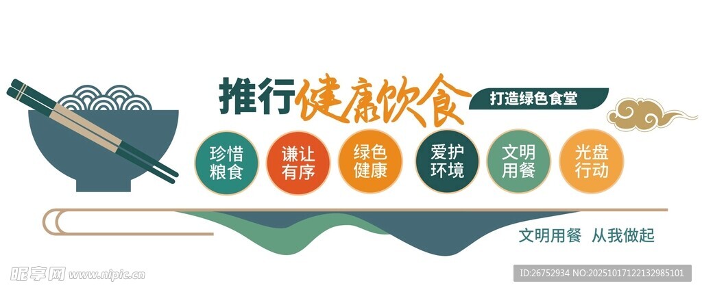 推行健康饮食形像墙