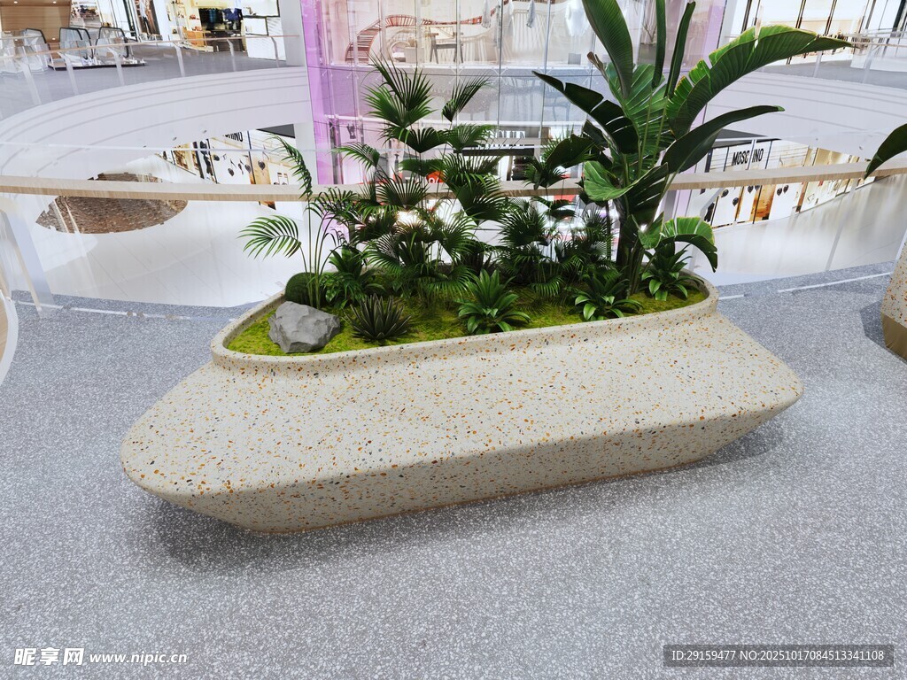 现代简约风室内绿植花坛