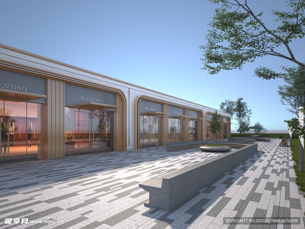 现代风格户外休闲建筑空间