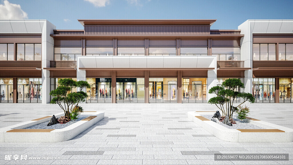 中式风格商业建筑外观