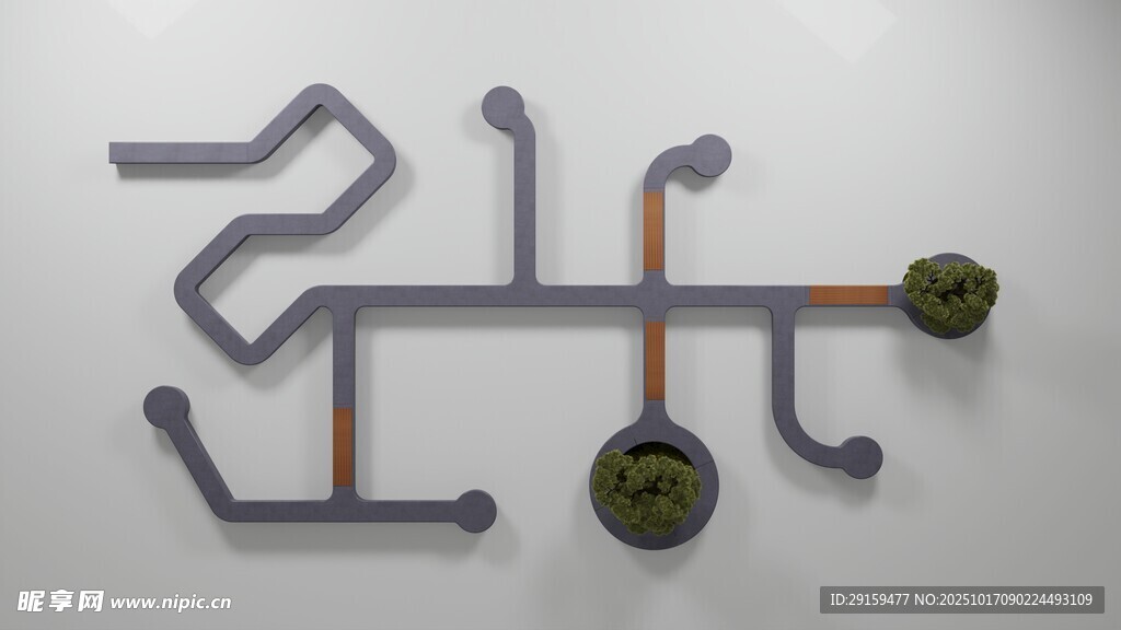 创意金属线路造型摆件