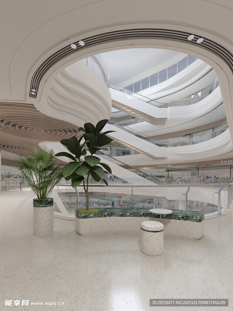 现代简约室内环形空间设计