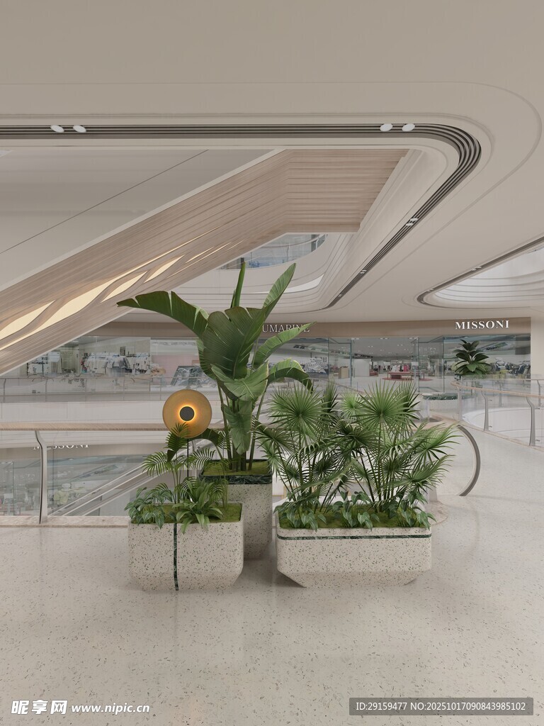 现代室内绿植装饰场景