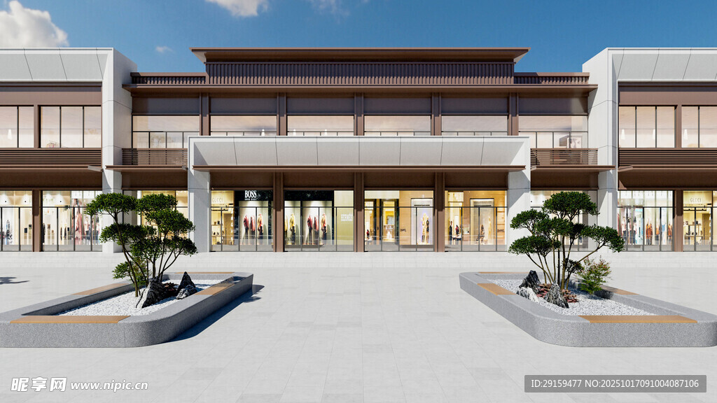 中式风格商业建筑外观