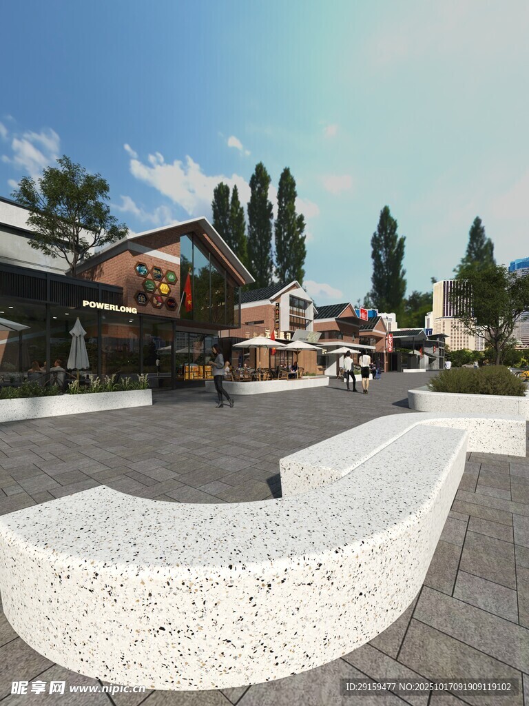 现代风格户外休闲景观区