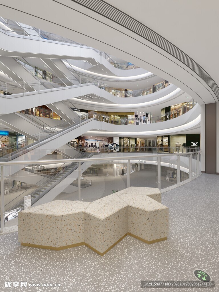 现代风格多层室内建筑空间