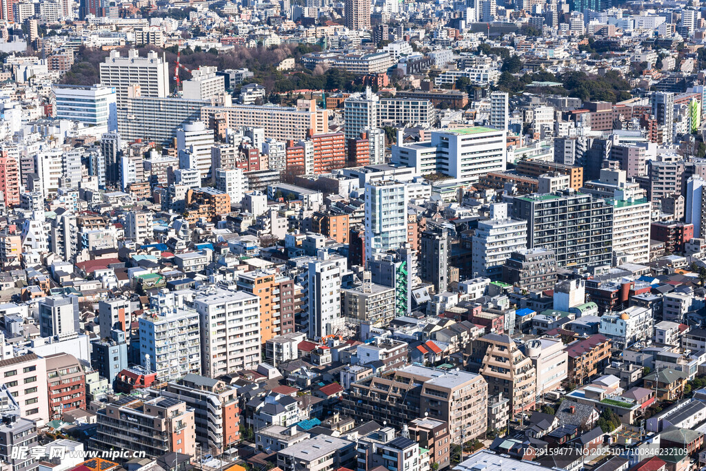 俯瞰繁华都市景象