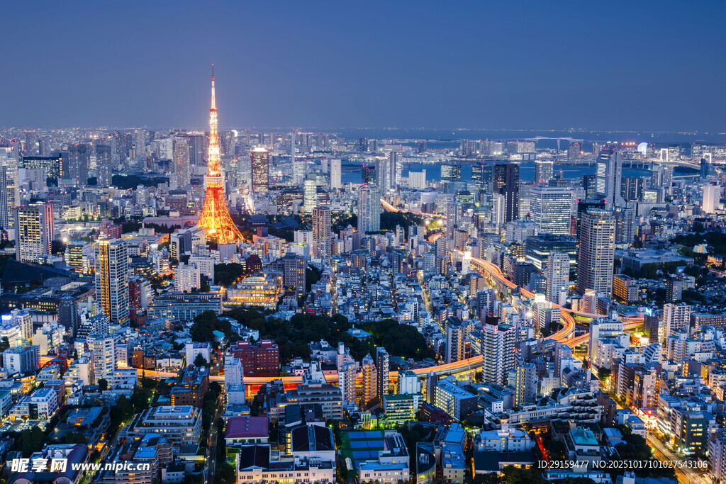 东京城市夜景俯瞰