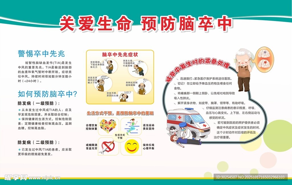 关爱生命预防脑卒中