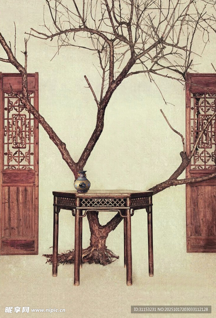 中式工笔背景