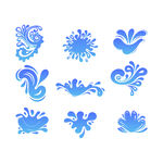 蓝色水花