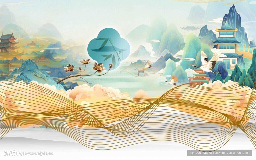 梦幻山水间的诗意画卷