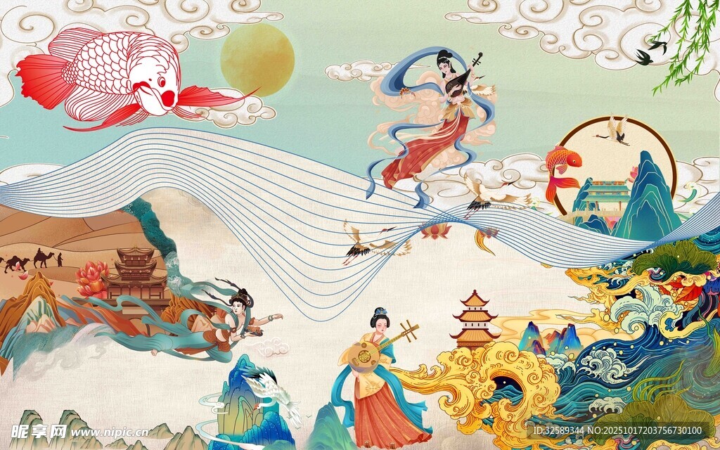 传统节日主题国潮插画