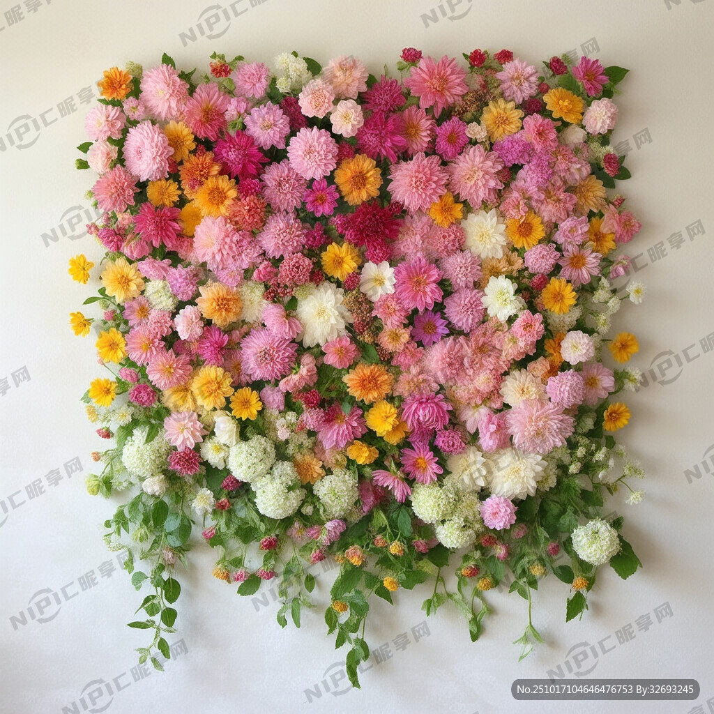 墙铺满鲜花