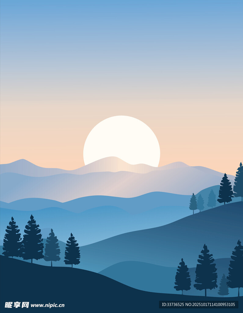 古典山背景