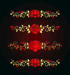 金色玫瑰花纹