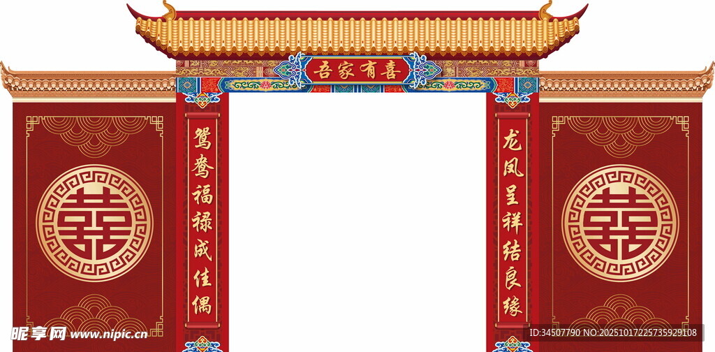 中式婚礼门头