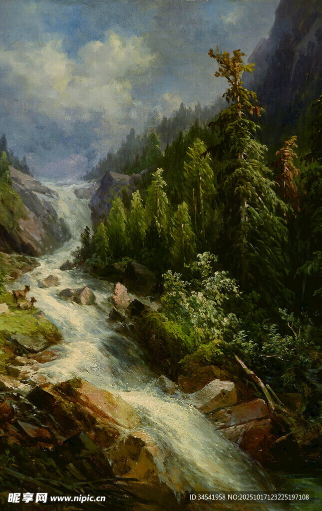 山间溪流  自然美景