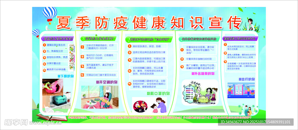 夏季传染病健康知识展板