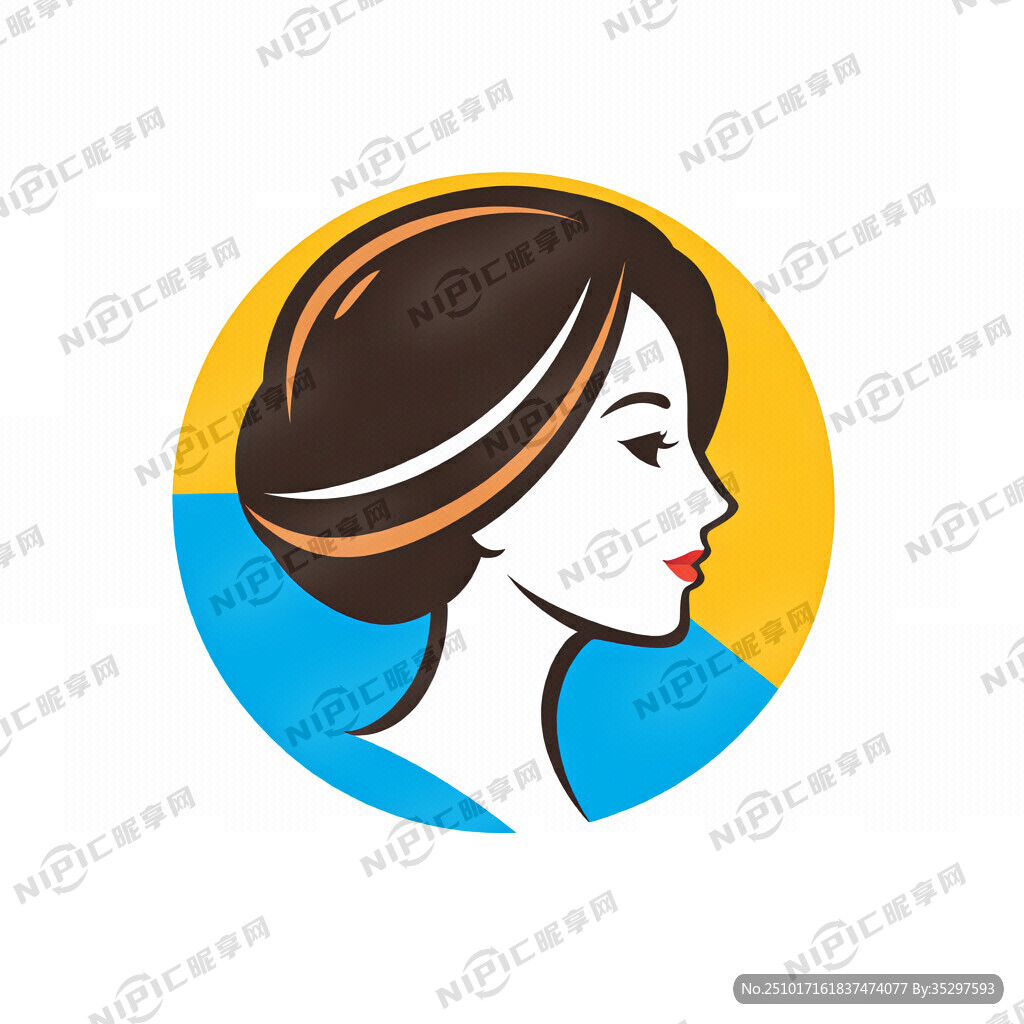 美女  侧脸素描公司logo