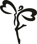 舞者造型的蜻蜓图案