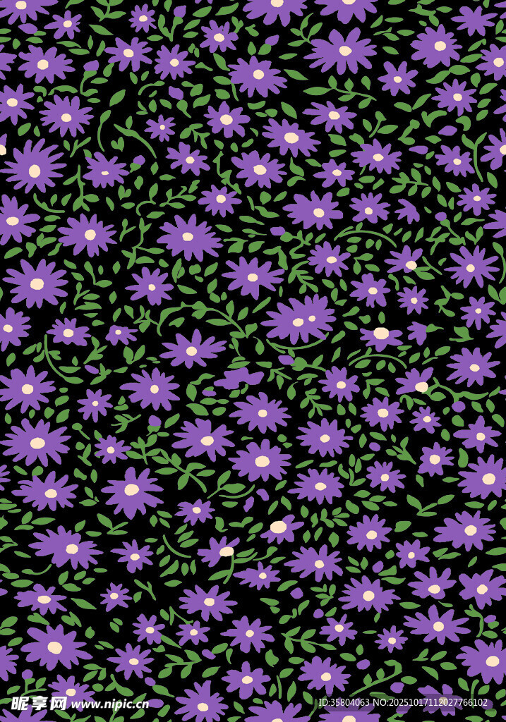 紫色繁花背景图案