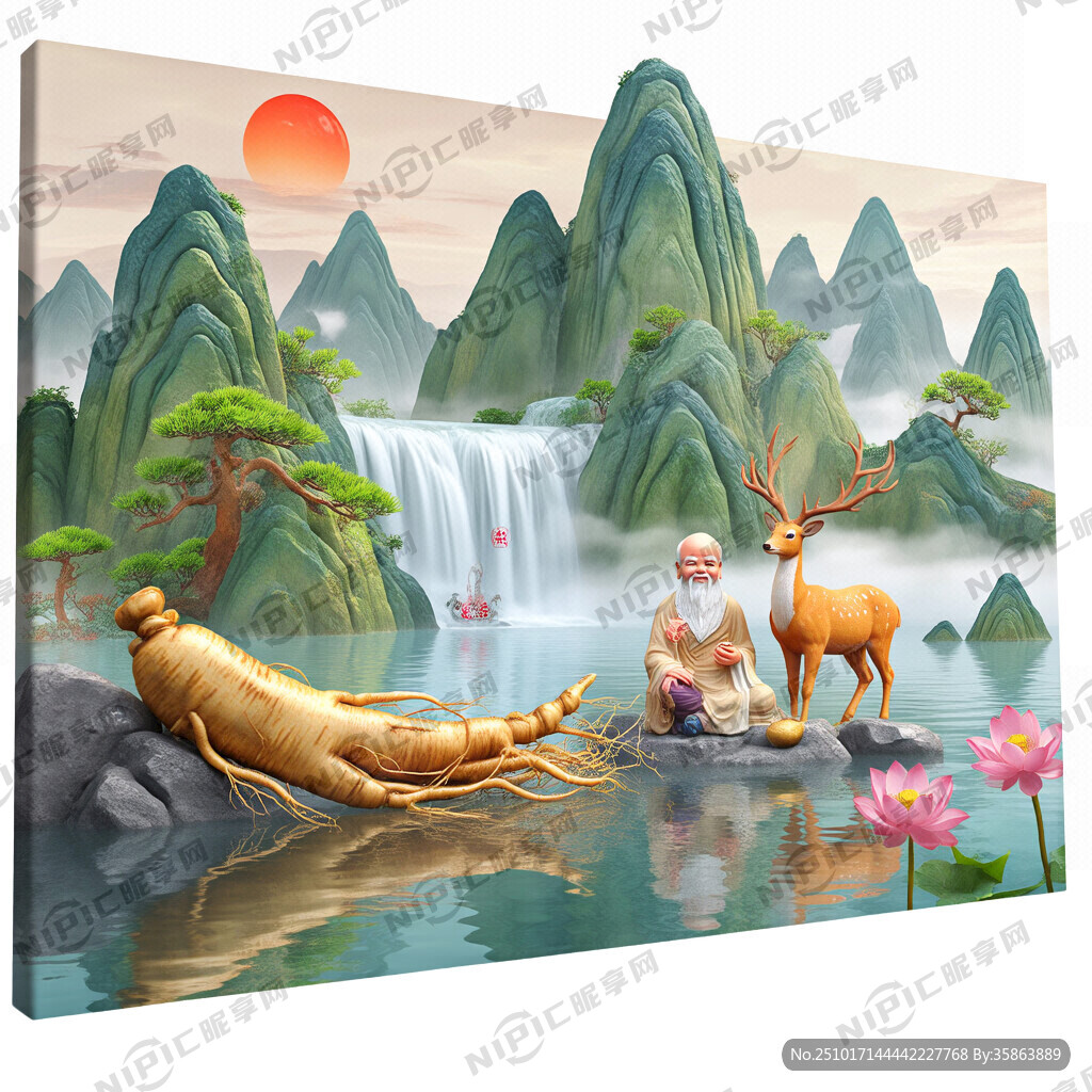 养生与酒的中国风画面