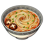 一碗美味的香菇面条