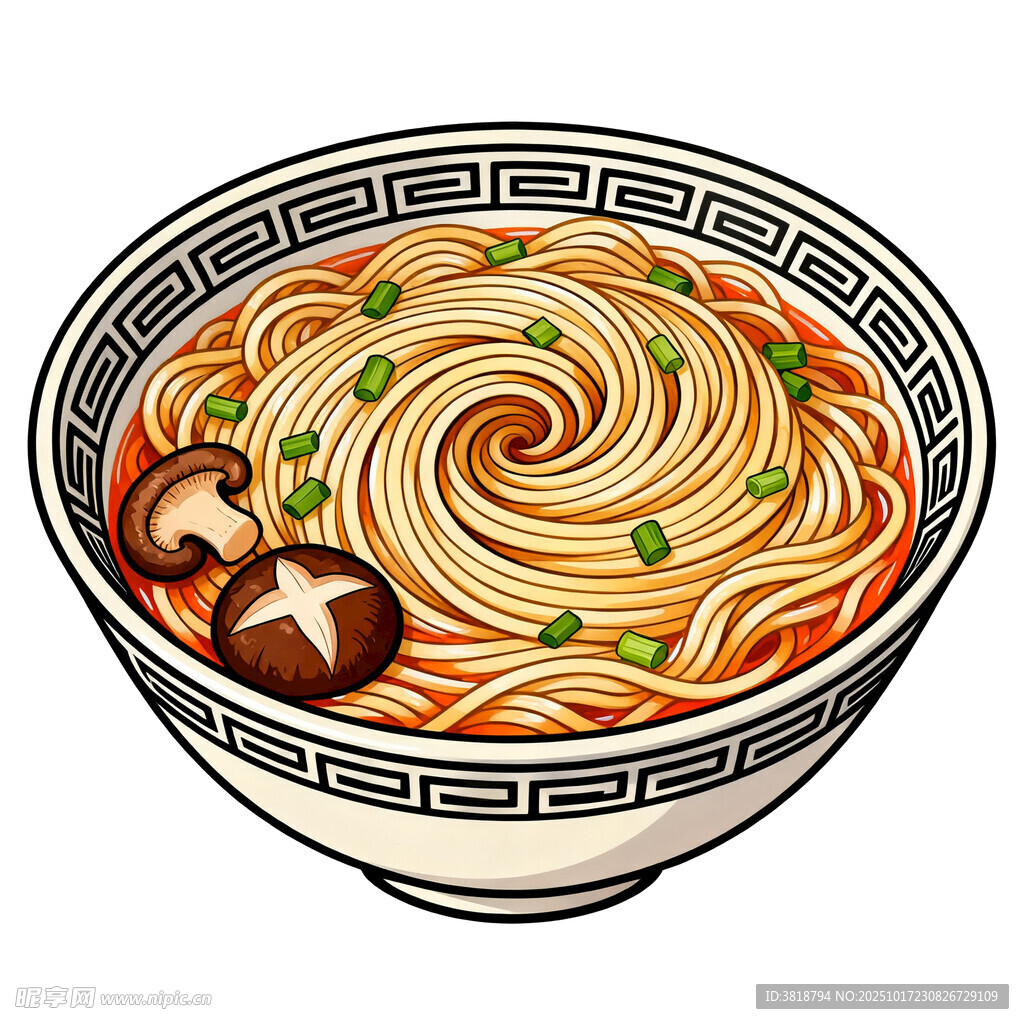 一碗美味的香菇面条