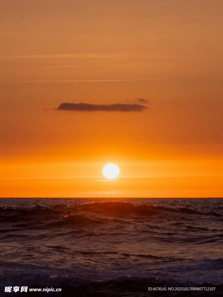 海上壮丽日落美景