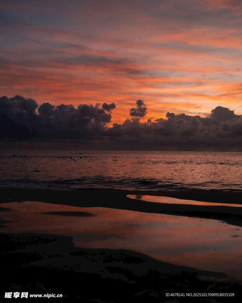 海边绝美日落景观