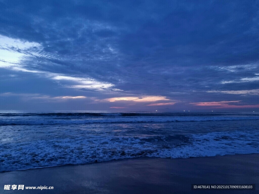 海边暮色美景