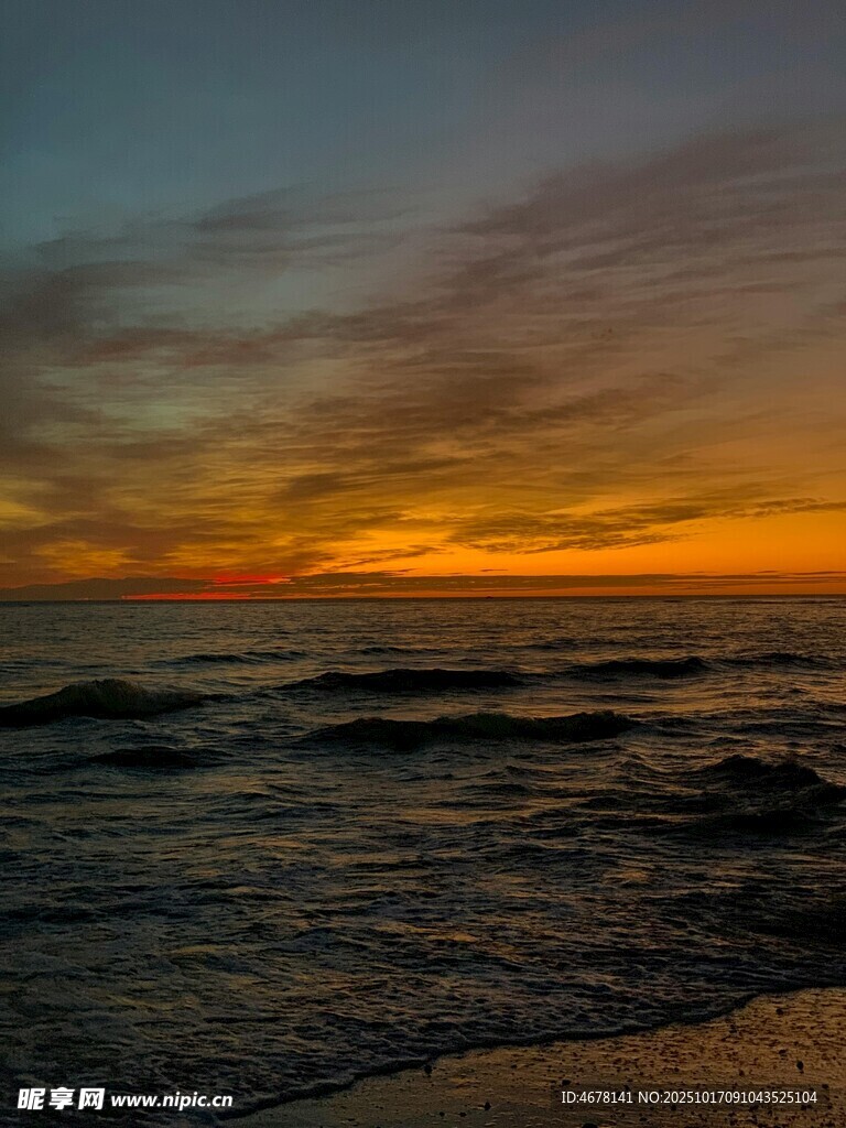 海边绝美日落景观