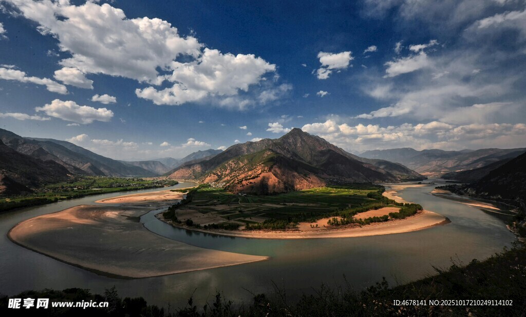 壮丽黄河湾自然景观