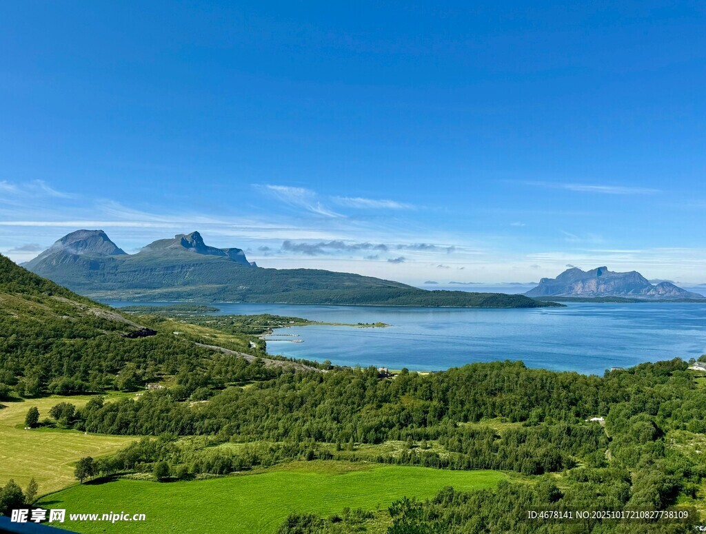 北欧风光湖山绿野美景