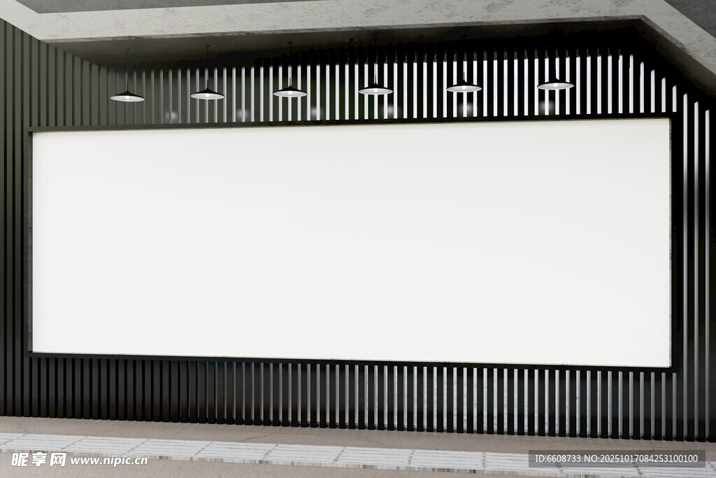 室内空白大屏幕展示空间