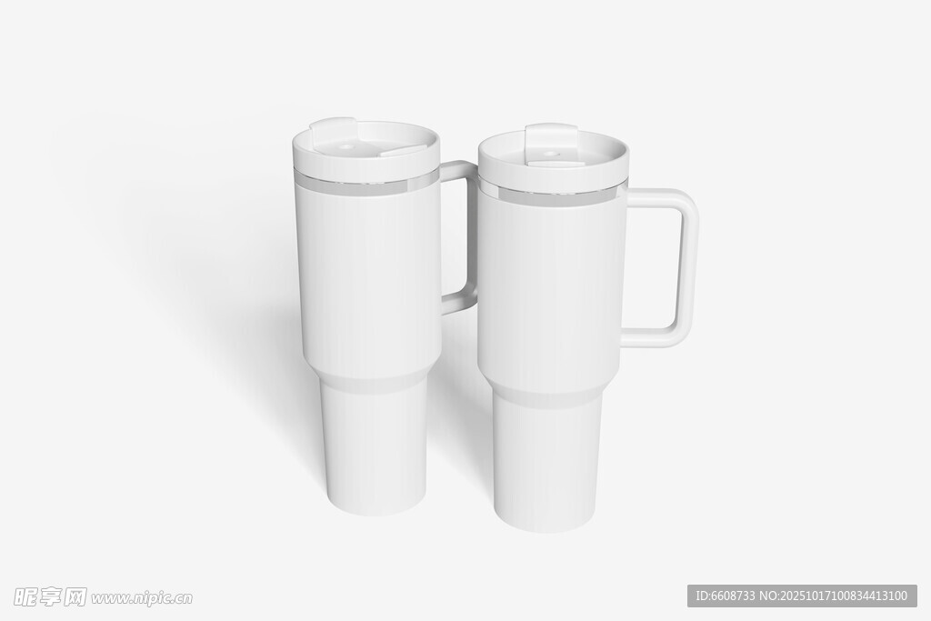 简约白色双杯设计展示