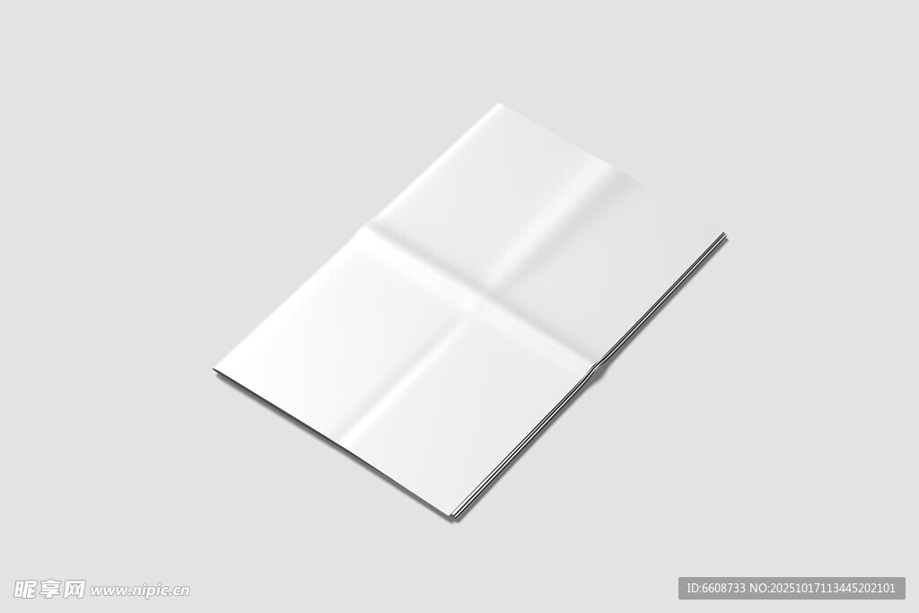 空白翻开的画册